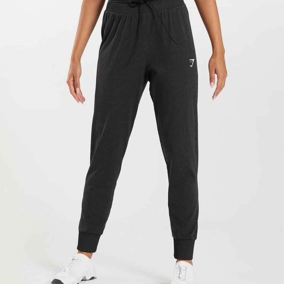 Gymshark Vital Joggers Regular Fit Black With Drawstring Wasit Size Medium Gym